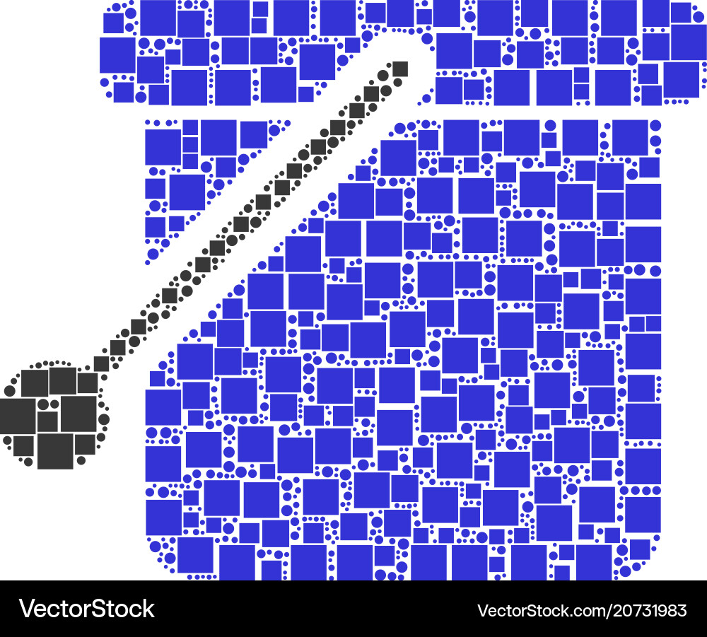Bucket composition of squares and circles Bucket composition of squares and circles vector image