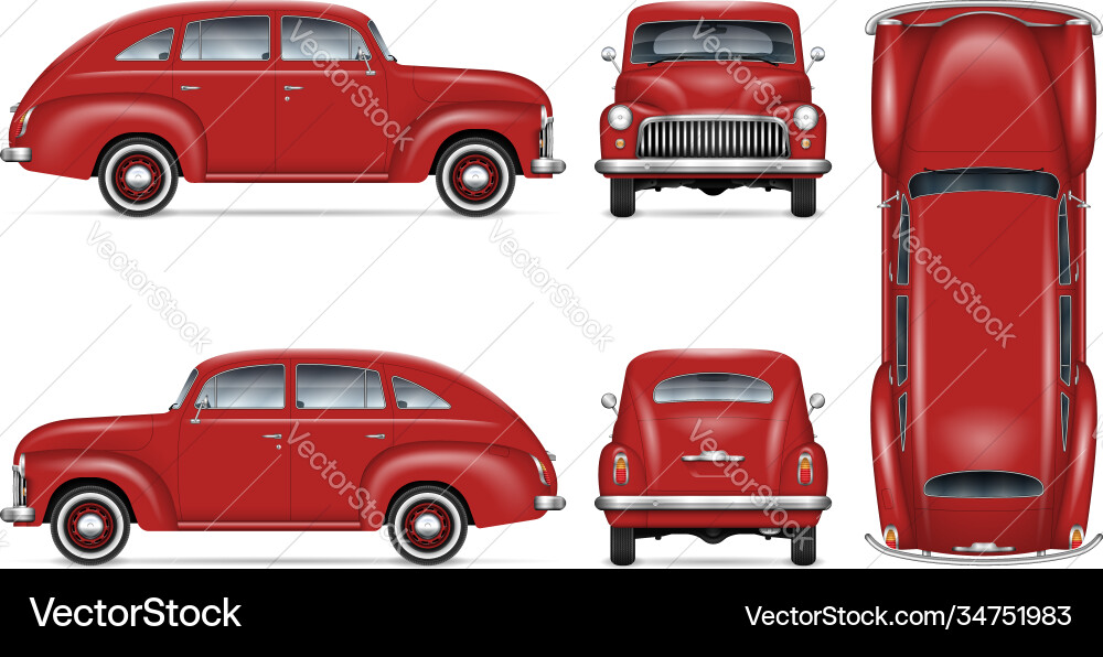 Classic Auto mockup isolierte Fahrzeugvorlage Classic Auto mockup isolierte Fahrzeugvorlage vektorbild