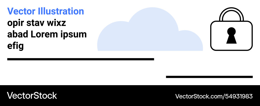 Cloud computing security concept Cloud computing security concept vector image