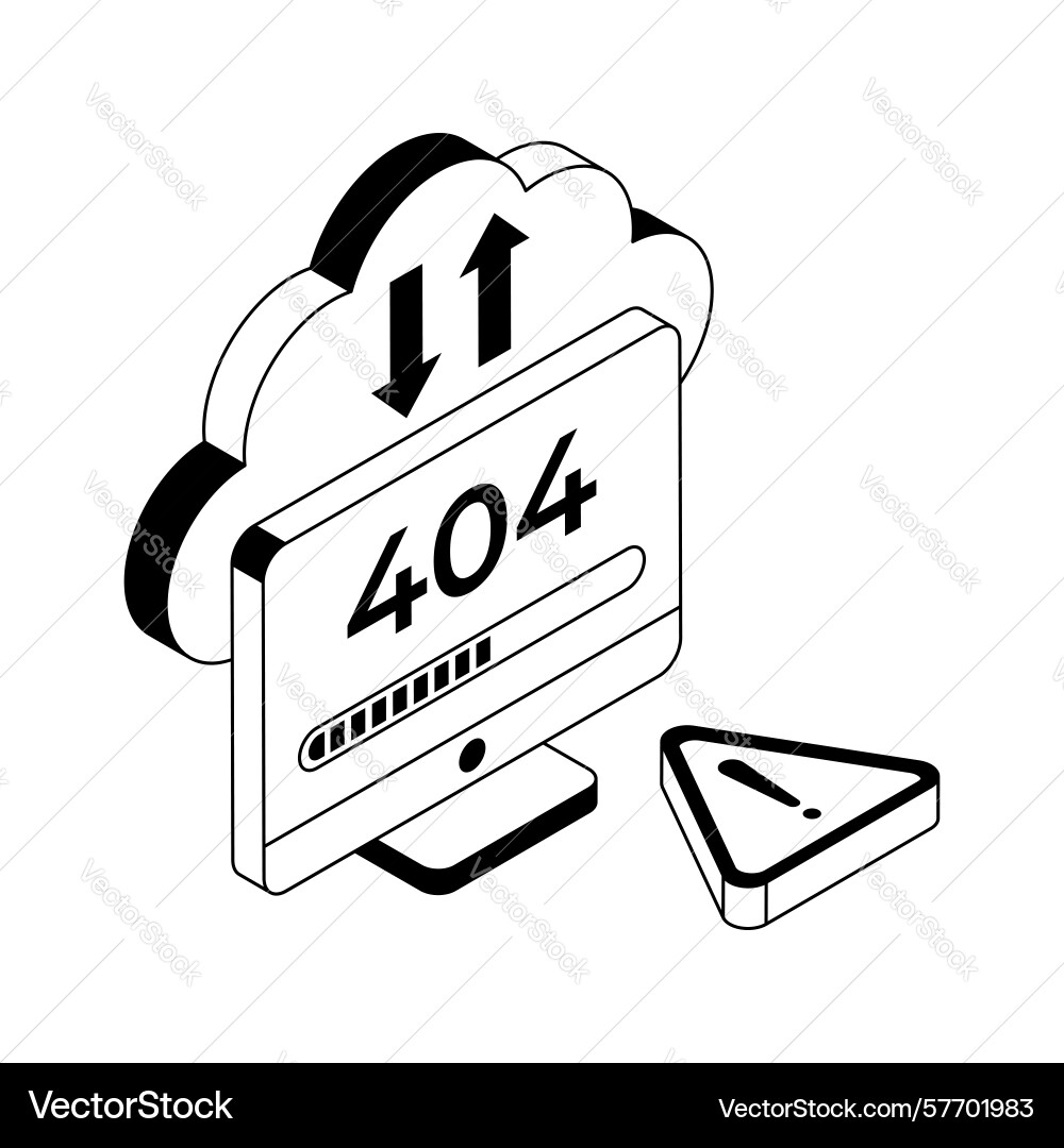 Cloud error Vector Image