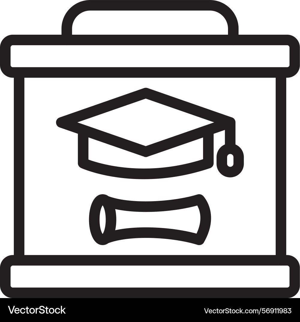 E-learning linear style icon design vector image