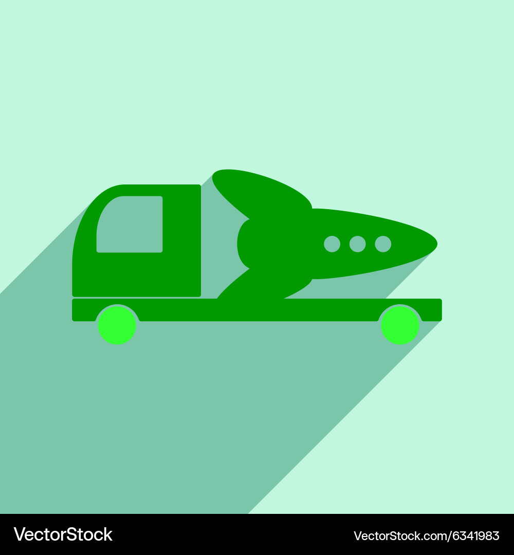 Flat with shadow icon and mobile application vector image