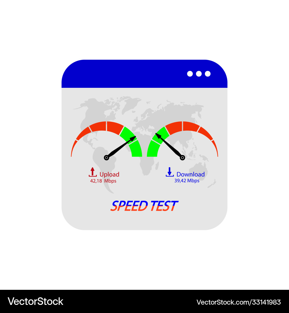 Image test transmission and reception data Vector Image