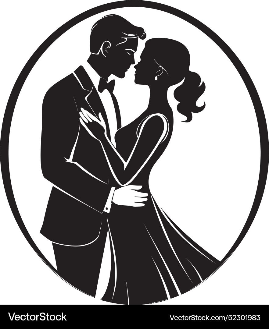 Inked devotion black matrimonial Inked devotion black matrimonial vector image