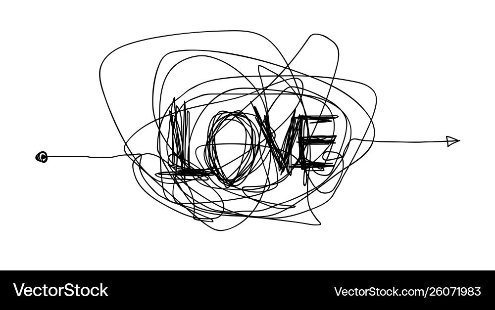 Insane random line in form an inscription Insane random line in form an inscription vector image
