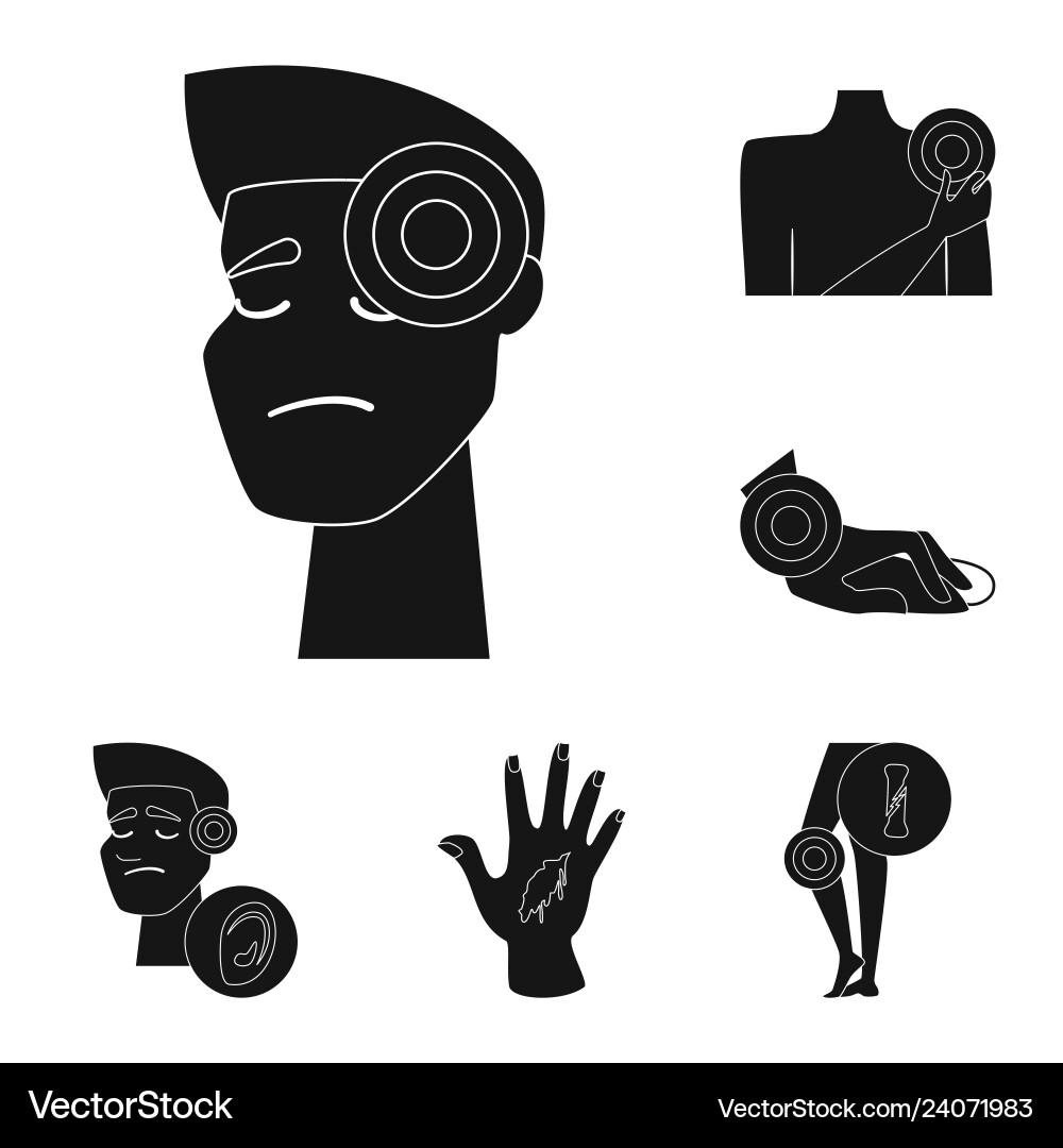 Isolated object of first and help logo collection Isolated object of first and help logo collection vector image