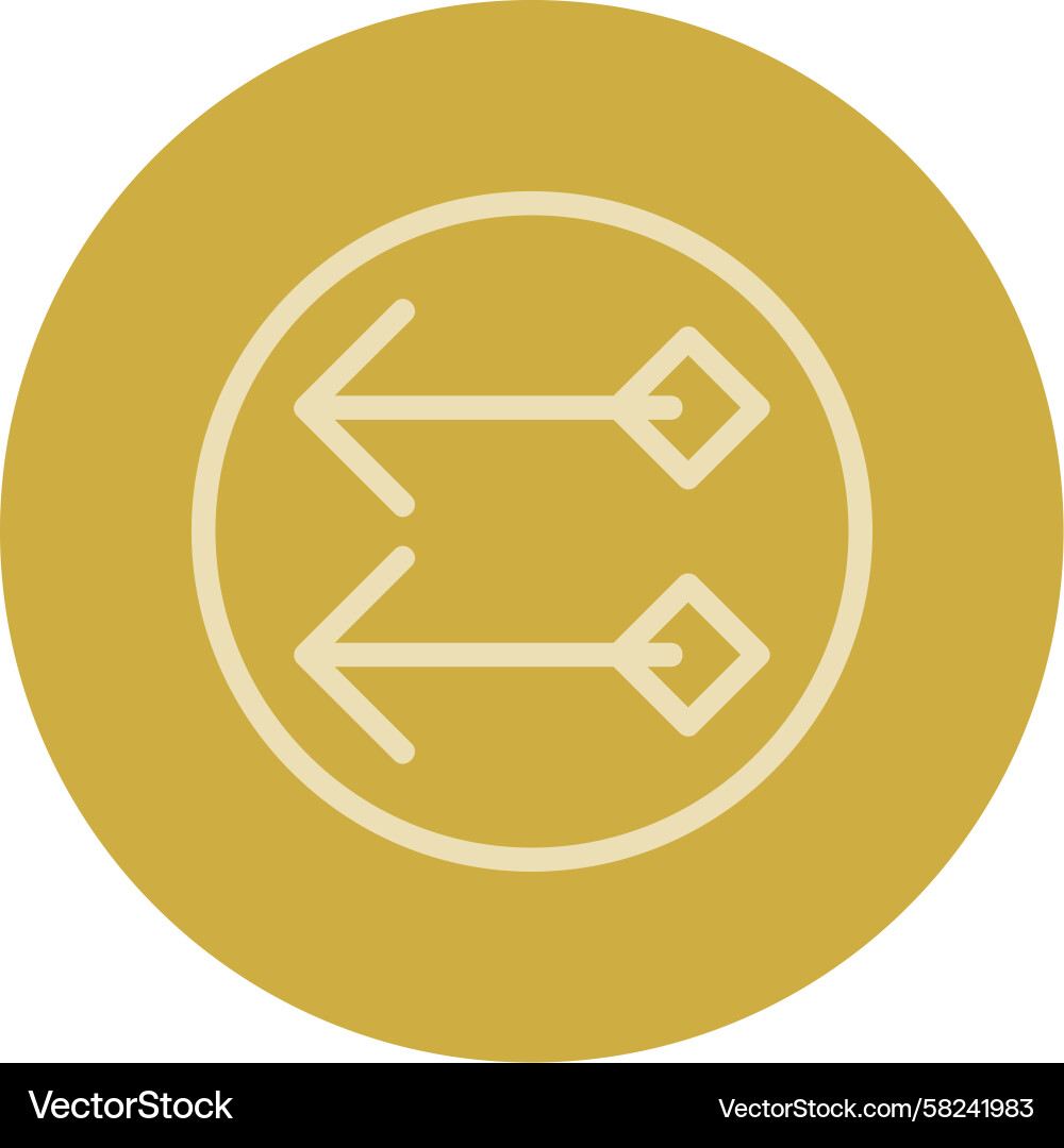 Left Block Arrow Icon Vector Image