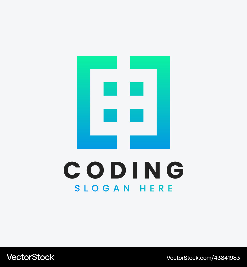Moderne Computer Programmieren Logo Design Moderne Computer Programmieren Logo Design vektorbild