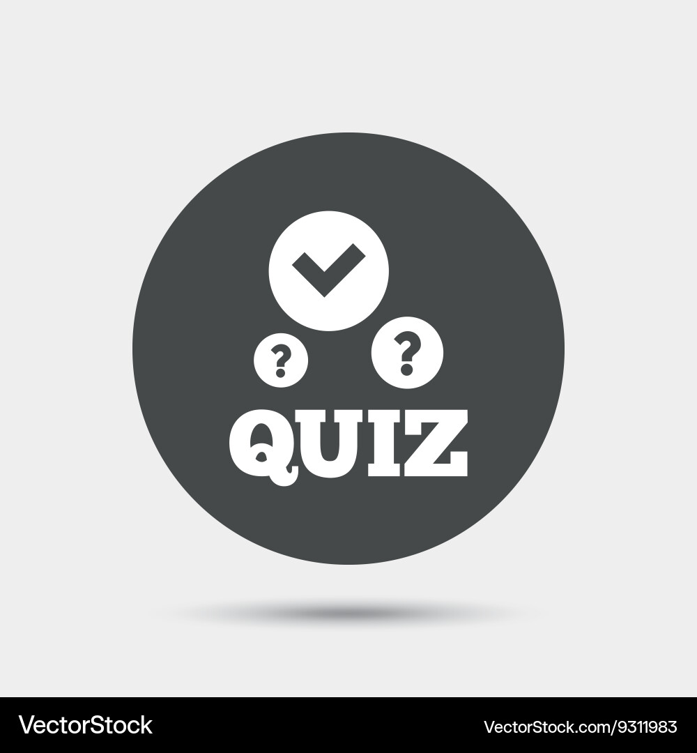 Quiz sign icon questions and answers game Vector Image