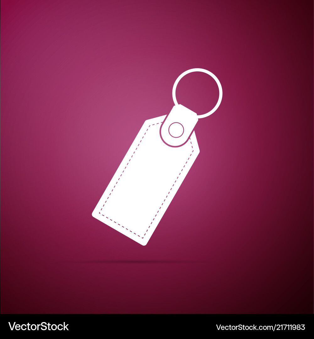 Rectangular key chain with ring for icon Rectangular key chain with ring for icon vector image