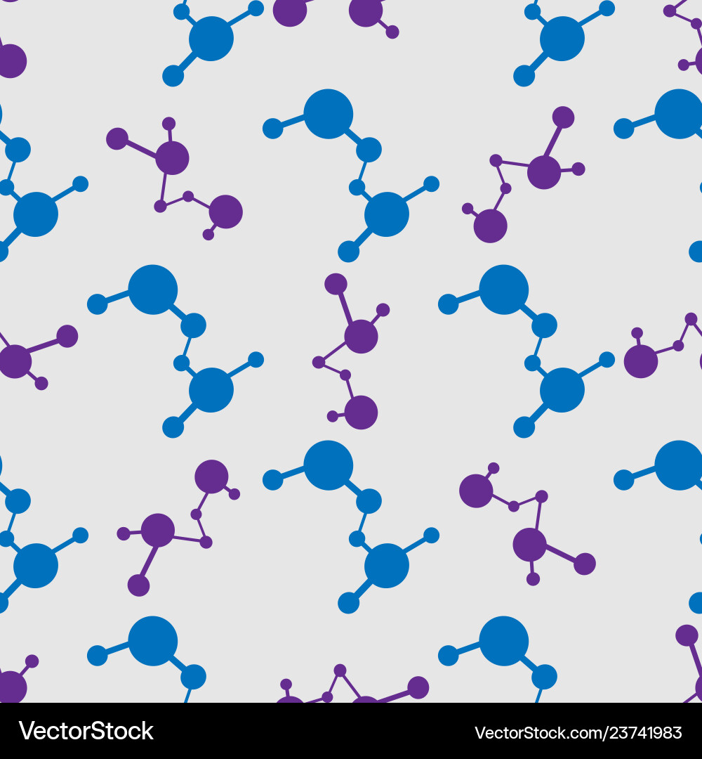 Science print seamless pattern atomic structure Vector Image
