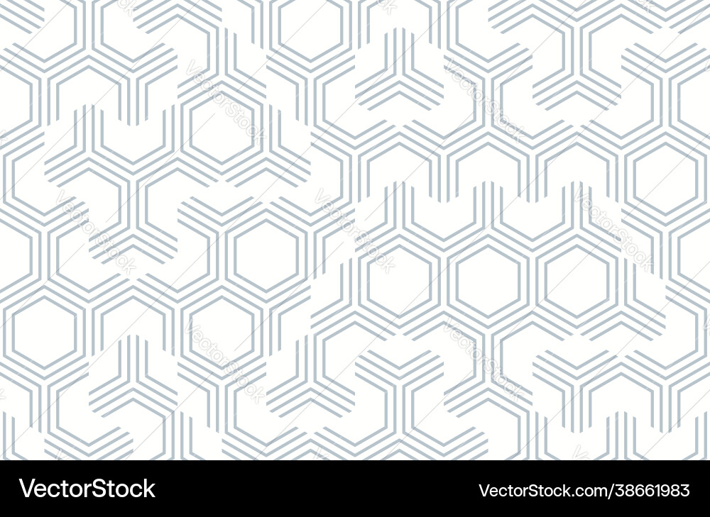 Seamless geometric pattern with hexagons and lines Seamless geometric pattern with hexagons and lines vector image