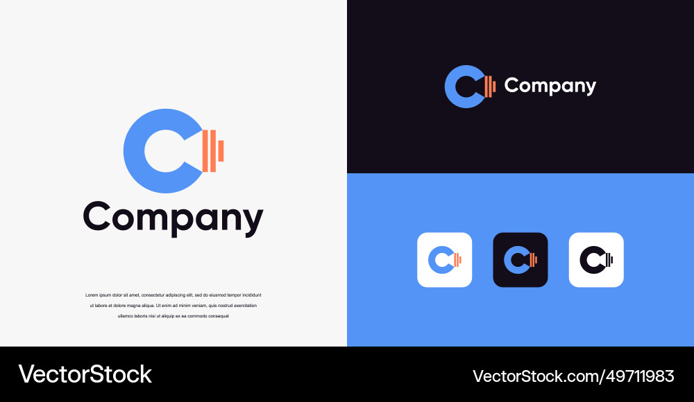 Simple initial c monogram logo Vector Image