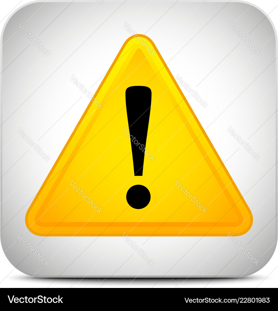 Triangle warning sign with exclamation point Triangle warning sign with exclamation point vector image
