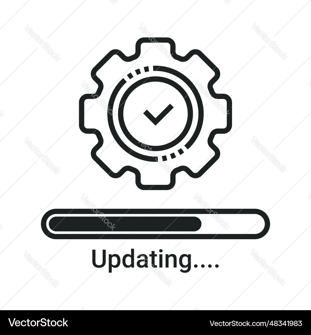 Update icon upgrade system sign installing Vector Image