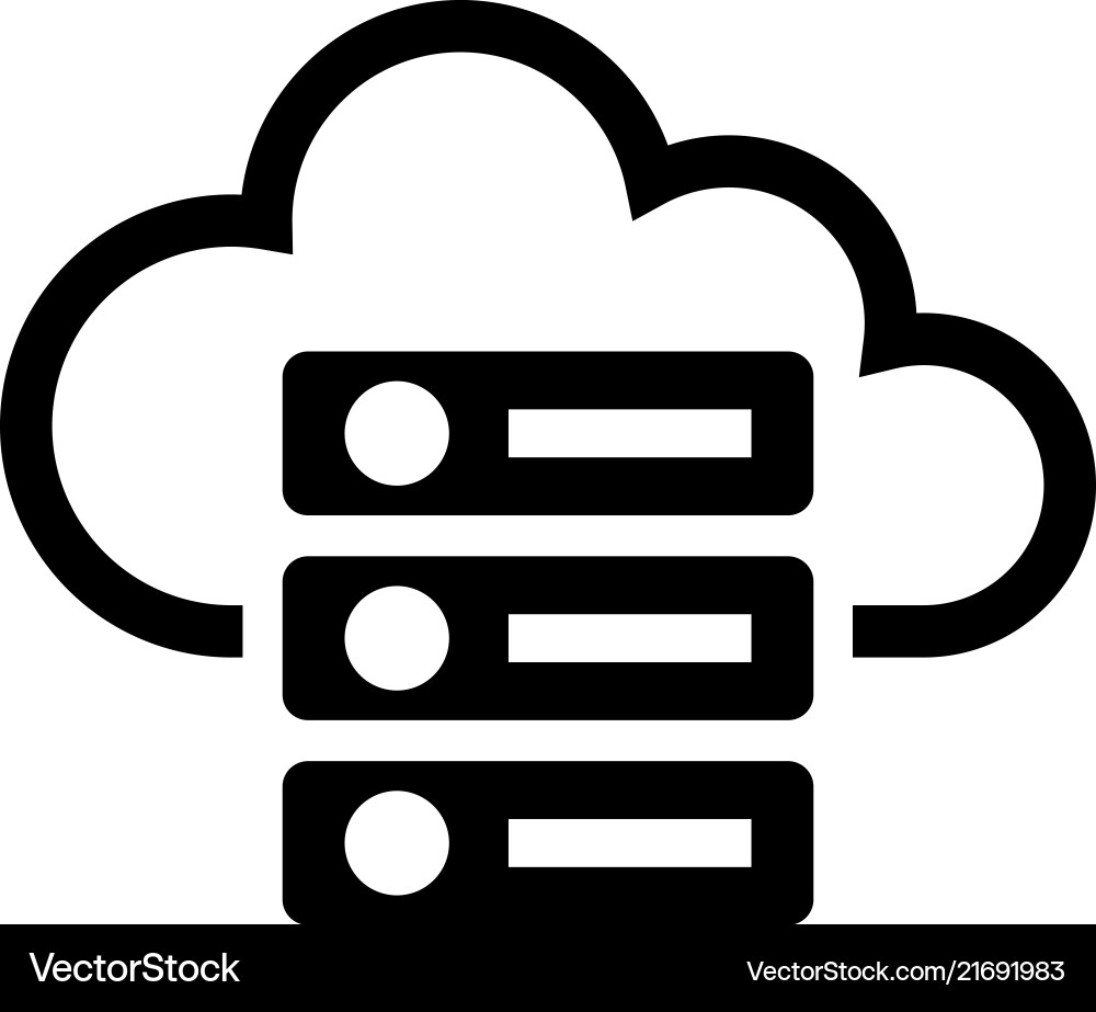 Web-Cloud-Computing-Server Hosting Datenbank flach Web-Cloud-Computing-Server Hosting Datenbank flach vektorbild