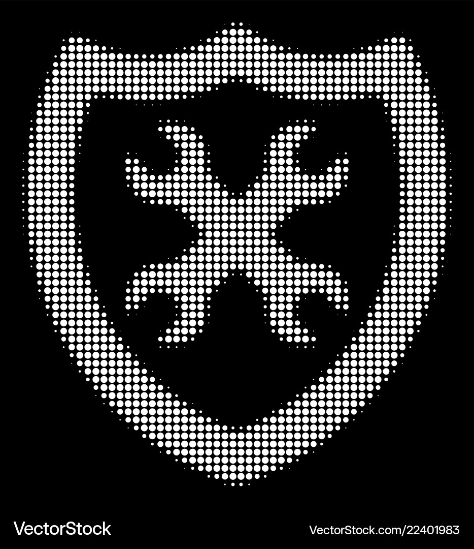 White halftone security configuration icon Vector Image