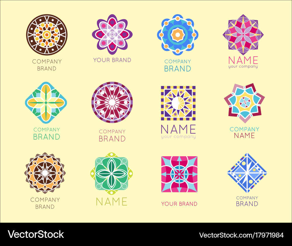 Abstract triangular polygonal shape kaleidoscope Vector Image
