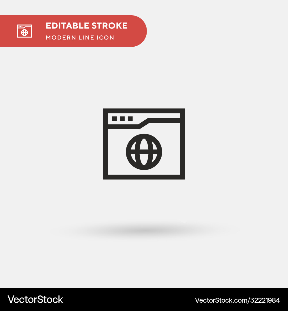 Browser simple icon symbol Vector Image