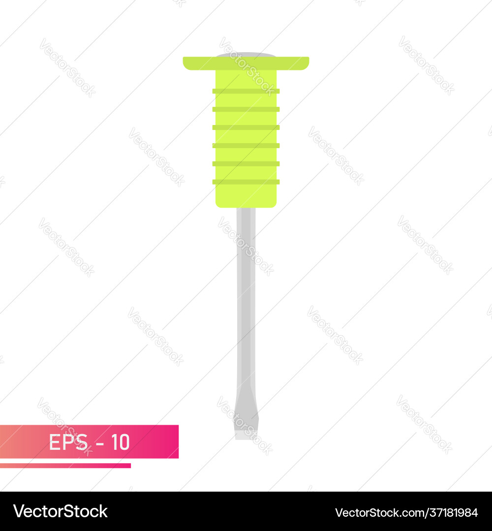 Chisel on metal with a comfortable soft handle Chisel on metal with a comfortable soft handle vector image