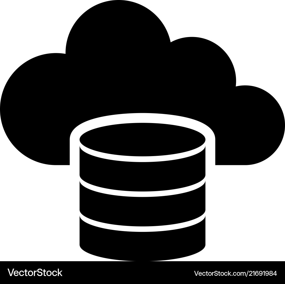 Cloud computing database server flat Cloud computing database server flat vector image