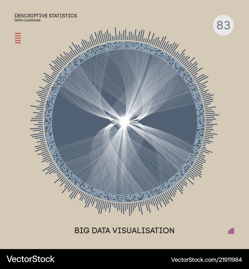 Data Visualization Background - 3D Abstract vector image