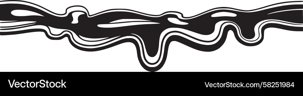 Dynamic Fluid Line Border Vector Image