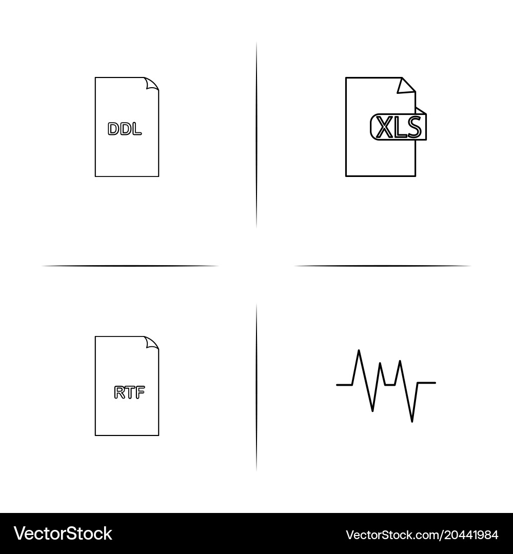 Files and folders sign simple linear icon vector image