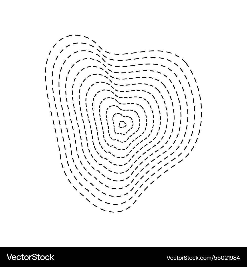 Geography line map with topographic background Vector Image