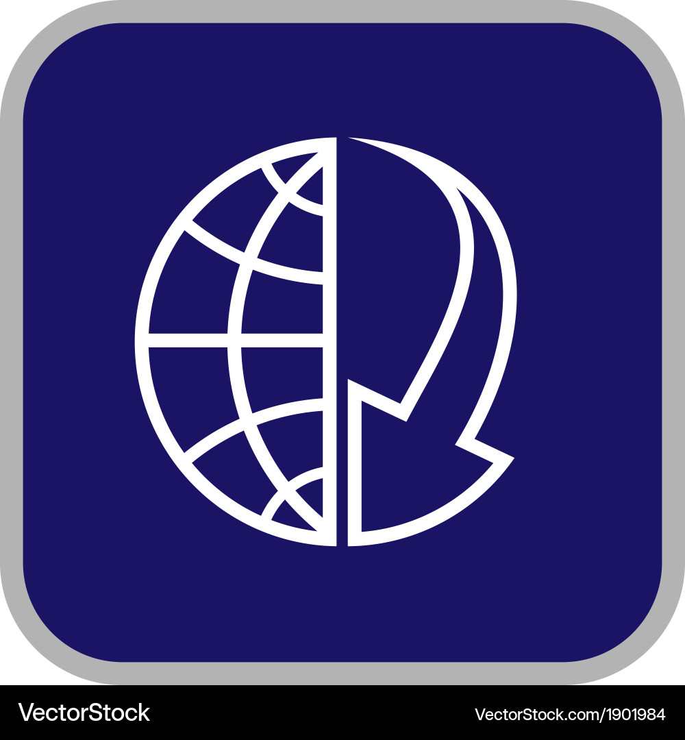 Globe and array icon vector image