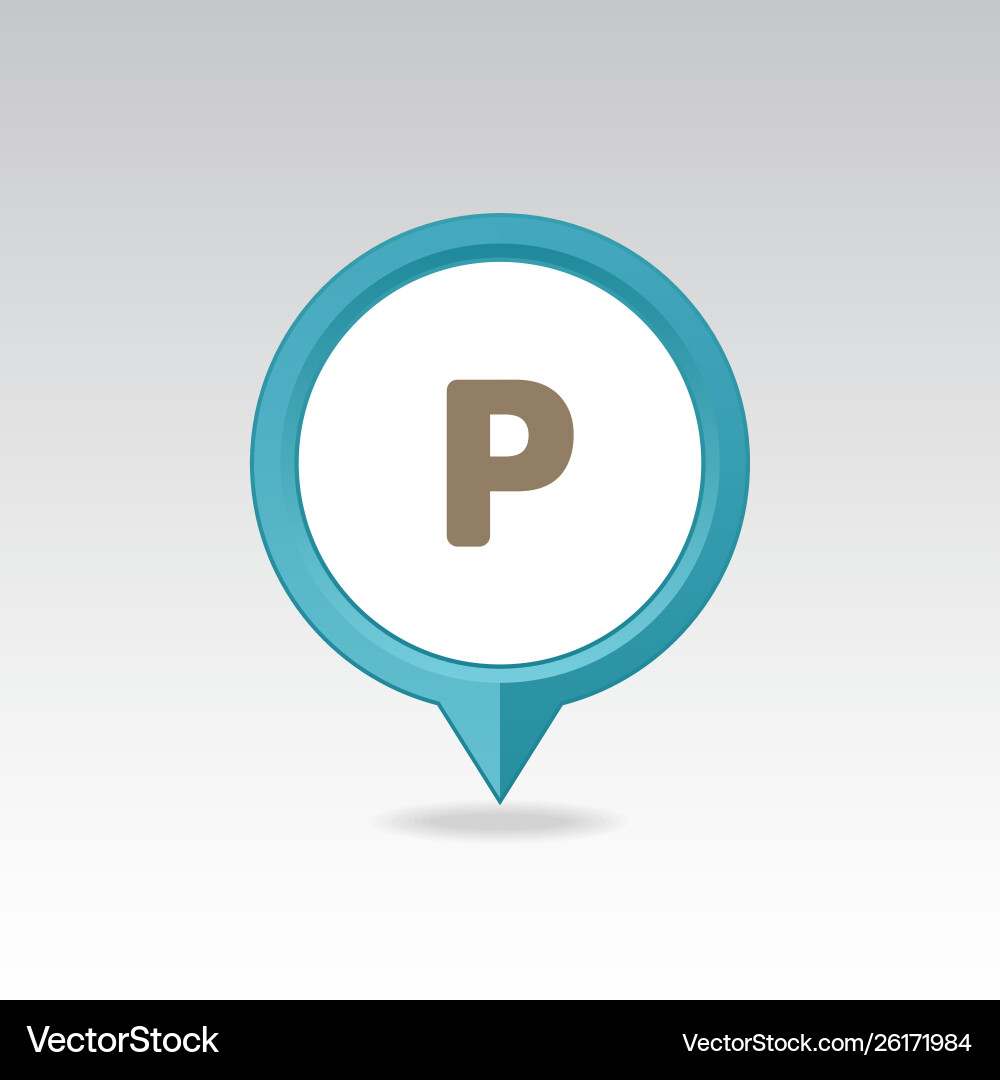 Parking pin map icon pointer markers Vector Image