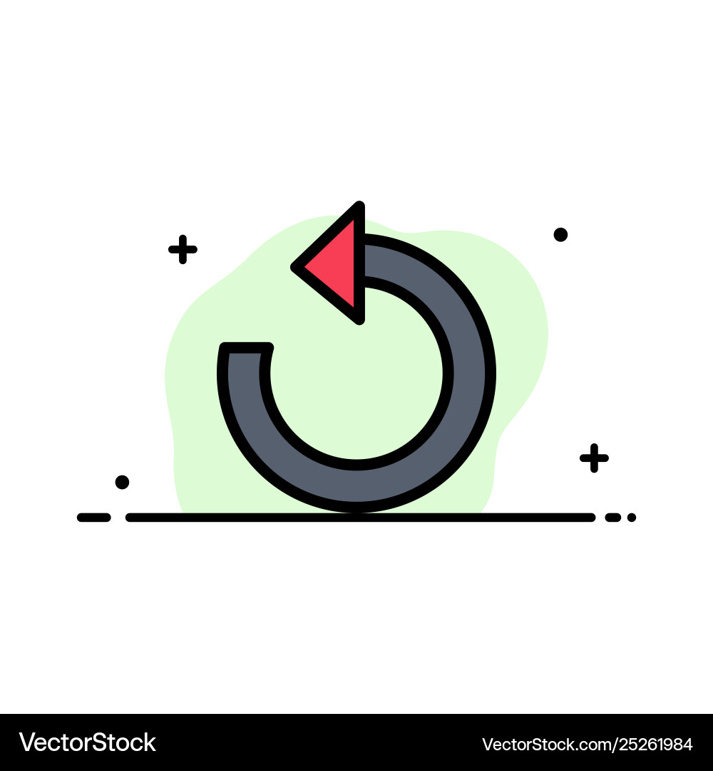 Refresh reload rotate repeat business flat line Vector Image