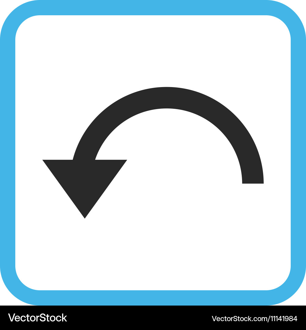 Rotate ccw icon in a frame Royalty Free Vector Image