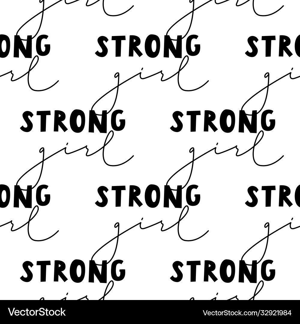 Starke Mädchen Phrase Hintergrund handschriftlich Starke Mädchen Phrase Hintergrund handschriftlich vektorbild