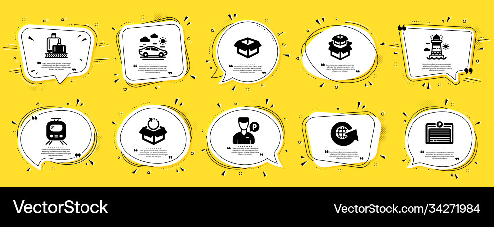 Transport Icons Set enthalten Icon als Valet Transport Icons Set enthalten Icon als Valet vektorbild