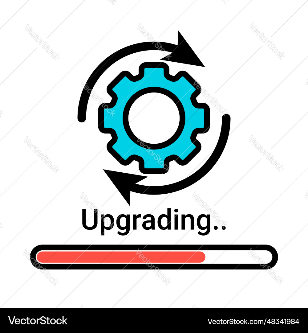 Update icon upgrade system sign installing Update icon upgrade system sign installing vector image
