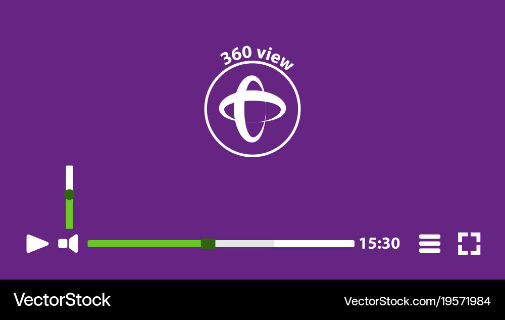 Video player template for web and mobile apps Vector Image