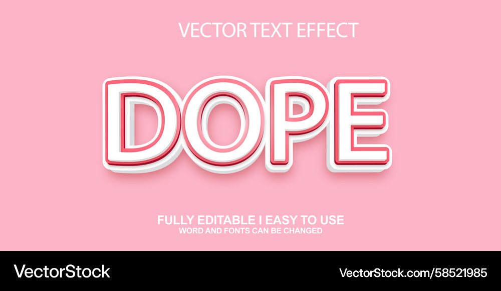 3D Text Effect - Editable Vector Image