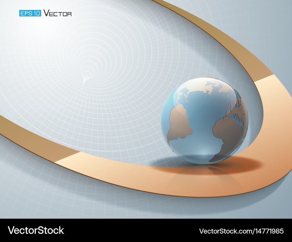 Abstract background with globe 2 vector image
