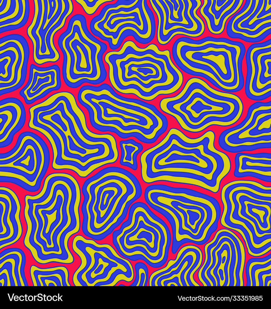 Abstract doodle line curly seamless pattern vector image