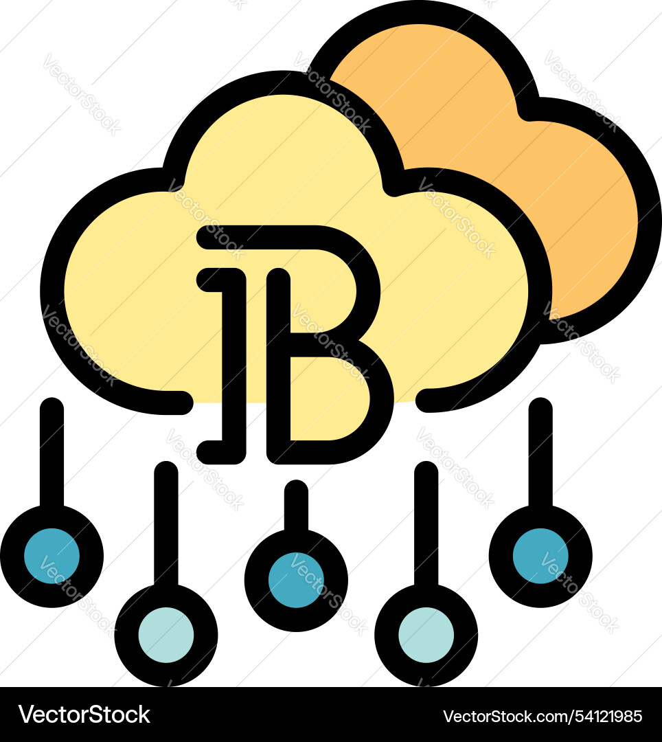 Bitcoin cryptocurrency mining from cloud data Bitcoin cryptocurrency mining from cloud data vector image