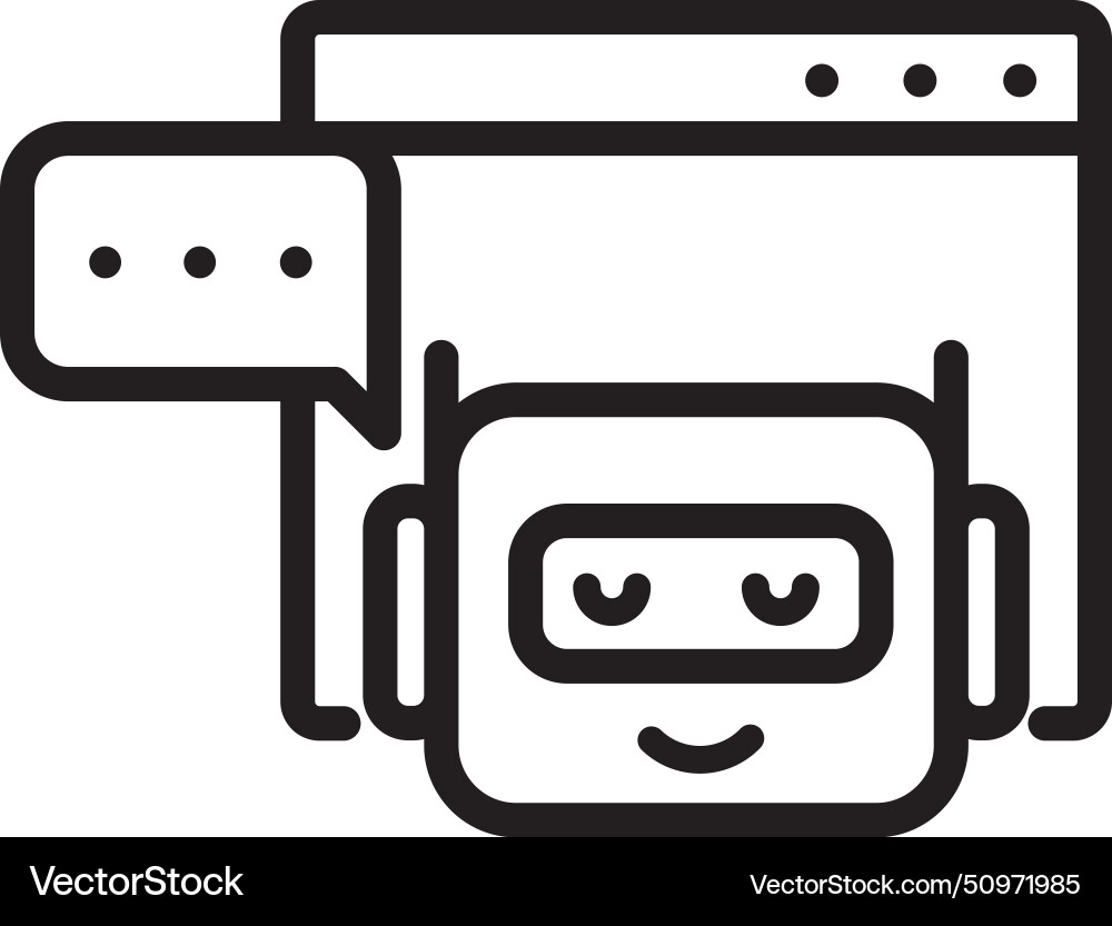 Chatbot message service icon vector image
