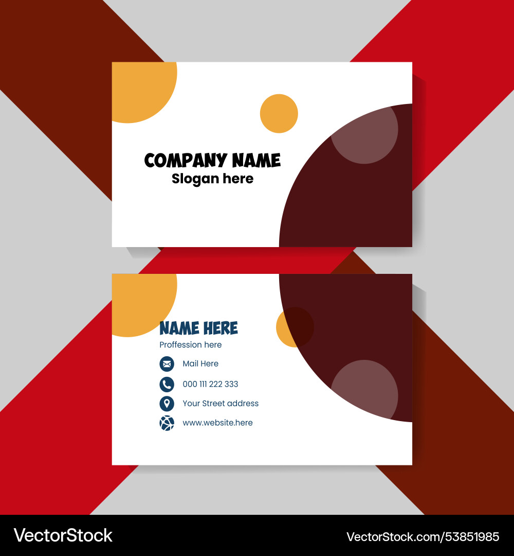 Clean professional business card template Vector Image
