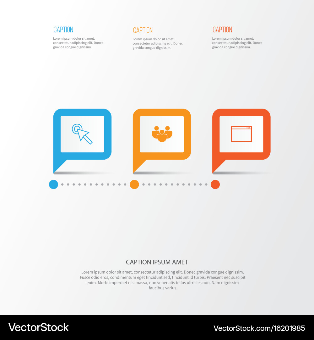 Connection icons set collection of program vector image