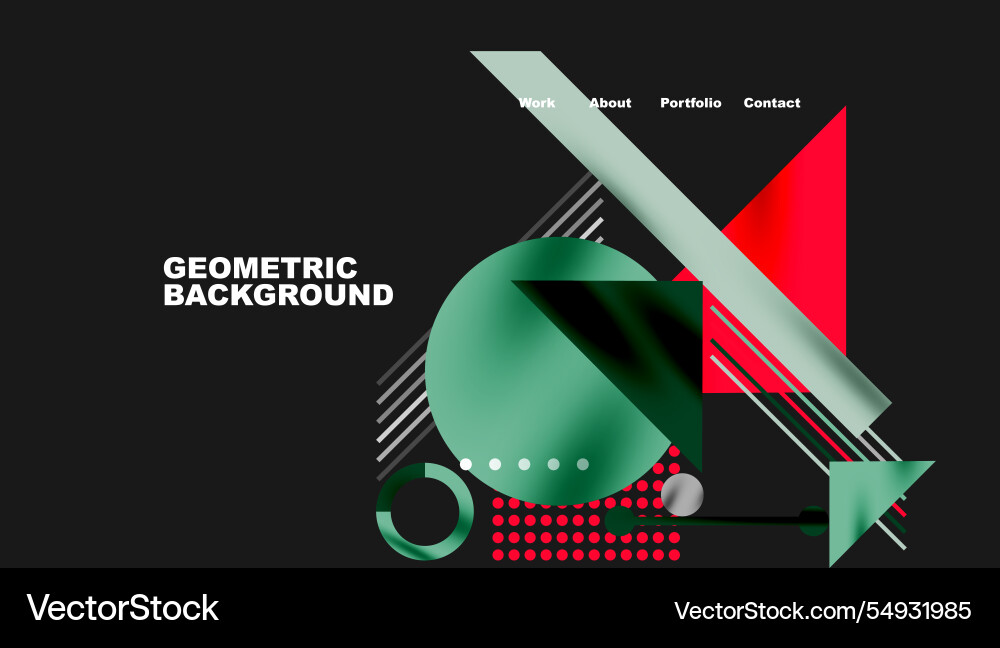 Geometric abstract background with bold shapes Vector Image