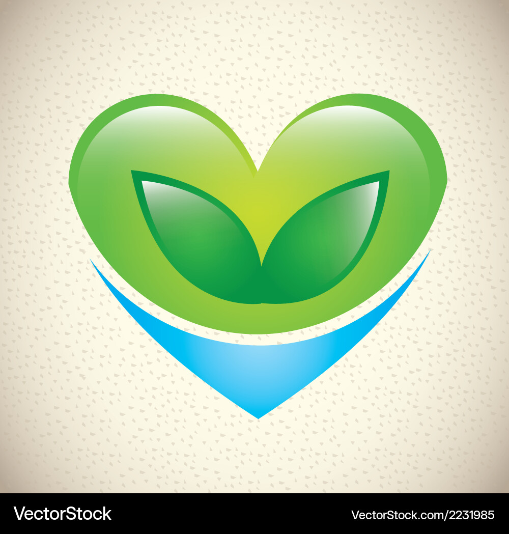 Heart design over pattern background Vector Image
