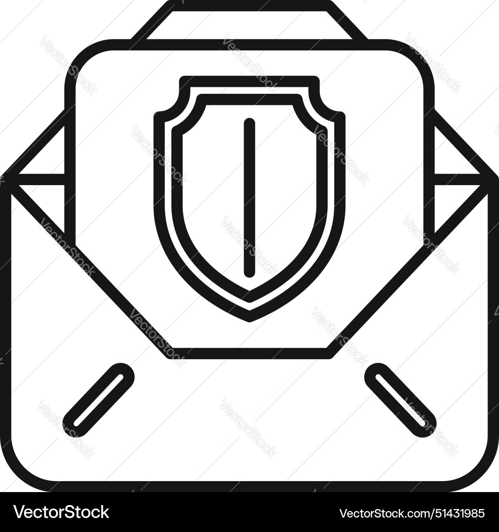 Linear icon of an envelope Vector Image