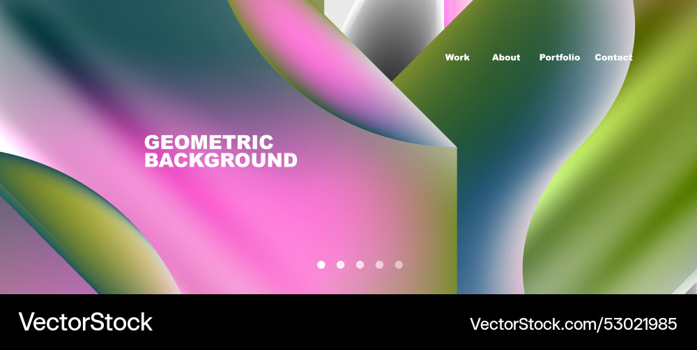 Minimal geometric web site page template design Minimal geometric web site page template design vector image