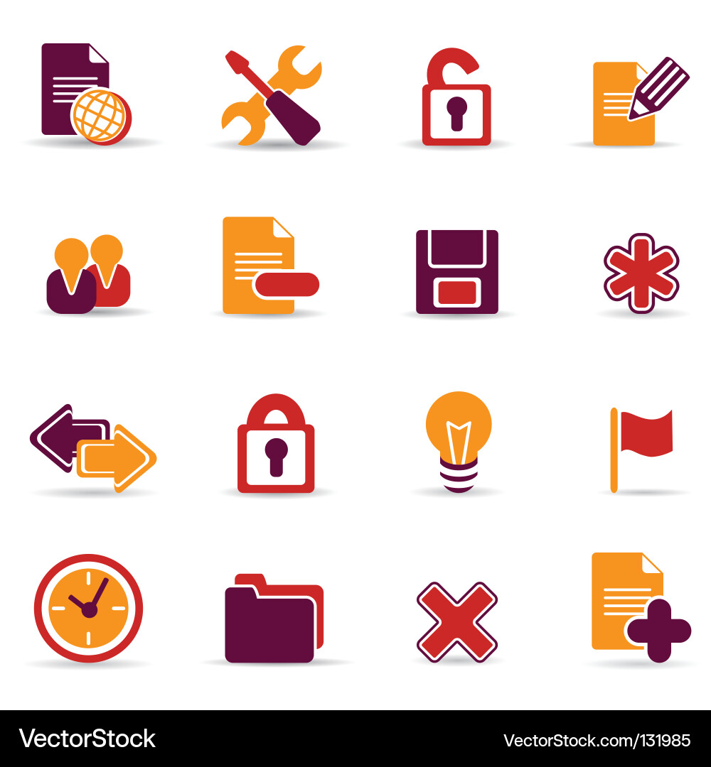 Modern Web Icons Collection vector image