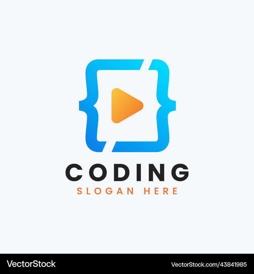 Moderne Computer Programmieren Logo Design Moderne Computer Programmieren Logo Design vektorbild